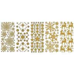 Klebesticker "Weihnachten 1", gold, 23 x 10 cm, 5 Bogen