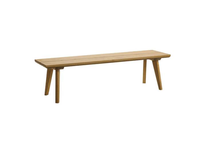 Hasena Sitzbank, Eiche, Holz, Eiche, massiv, 2-Sitzer, 140x38x37 cm, Holzmöbel, Sitzgelegenheiten Holz, Holzbänke