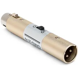 Hosa GMS-274 Power Switch, Audio Adapter, Silber