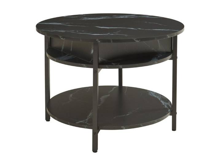Table basse Kandas avec surface relevable effet marbre noir