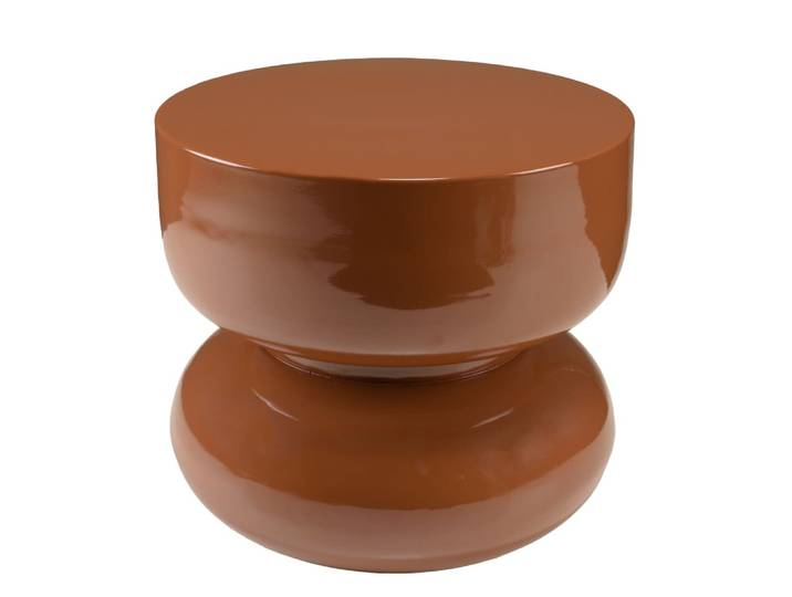 Table d'appoint design en fer couleur brun