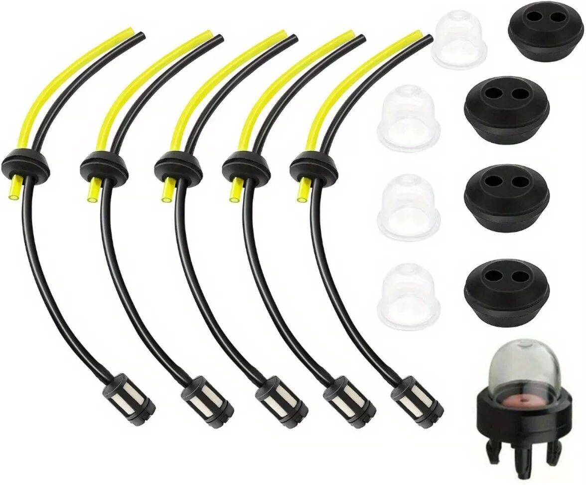 INF 14-teiliger Kraftstoffleitungs-Reparatursatz für Rasenmäher - Primer-Bulb, Schläuche & Stecker