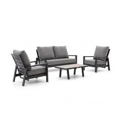 Tierra Outdoor Musone Sessel-Sofa Lounge-Set 4-teilig 4-Sitzer verstellbar