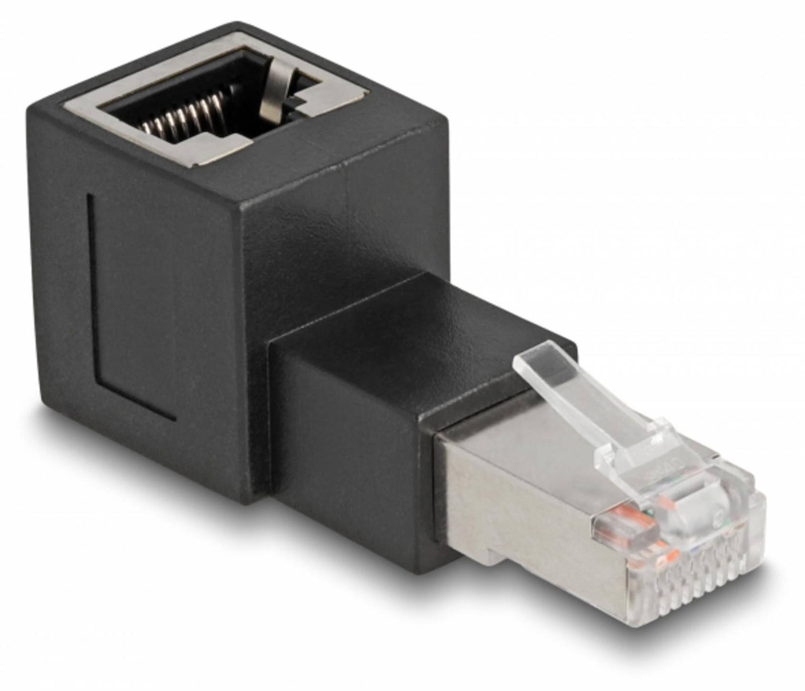 Delock 87861 RJ45 naar RJ45 Buigadapter Cat.6A 90 graden