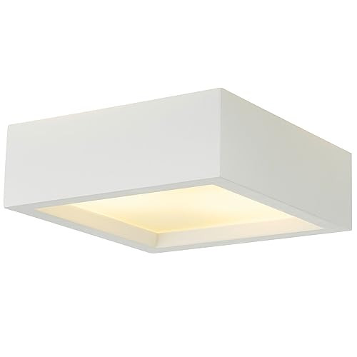 SLV Plastra GL 104 Vierkante plafondlamp wit E27