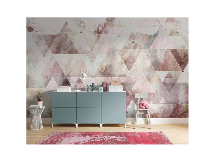 Papier peint intissé Triangles Red 400 x 250cm