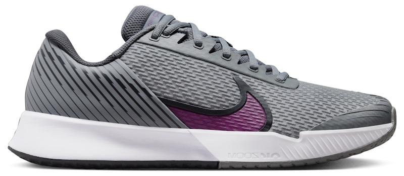Nike Court Air Zoom Vapor Pro 2 HC Smoke Grey Dark Smoke Grey Black Sangria - EU 40.5