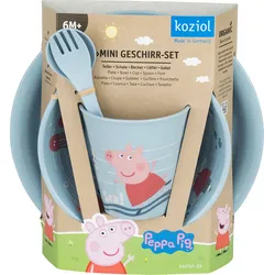 Koziol Peppa Pig Waves at Home Kindergeschirr Set 5 teilig powder blue