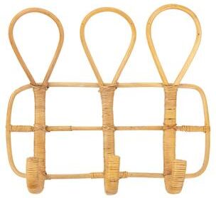 Storied Home Rattan Wall Hook with 3 Hooks