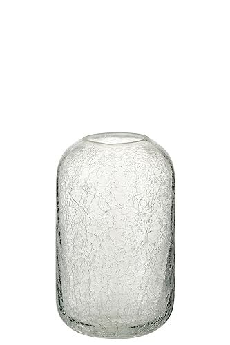 J-Line Windlicht Craquelé Glas Transparant Small