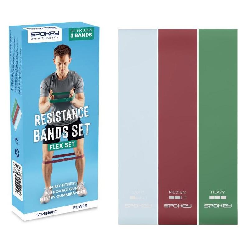 Spokey Flex Set Widerstandsbänder (0.50 m, Leicht, Mittel, Stark) (52549567)
