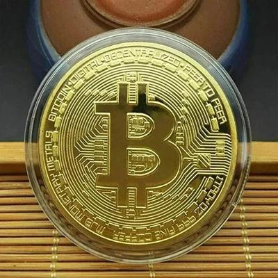 Bitcoin Commemorative Medal Gold Plated Virtual Coin For Cryptocurrency Enthusiasts, Collectible Gift bitcoin