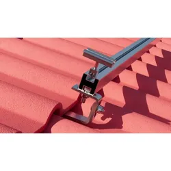 Ziegeldach (Pfanne) Montagset für 4 Solarmodule - 30mm Rahmen -