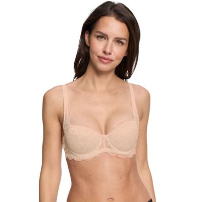 Dirndl-BH SUSA "Wiesn-Zauber", Damen, Gr. 85, Cup C, beige (pure beige), Spitze, Obermaterial: 59% Polyamid, 37% Baumwolle, 4% Elasthan, festlich, BHs Dirndl-BH, mit Spitze, elastisch, vorgeformte Cups, feminin