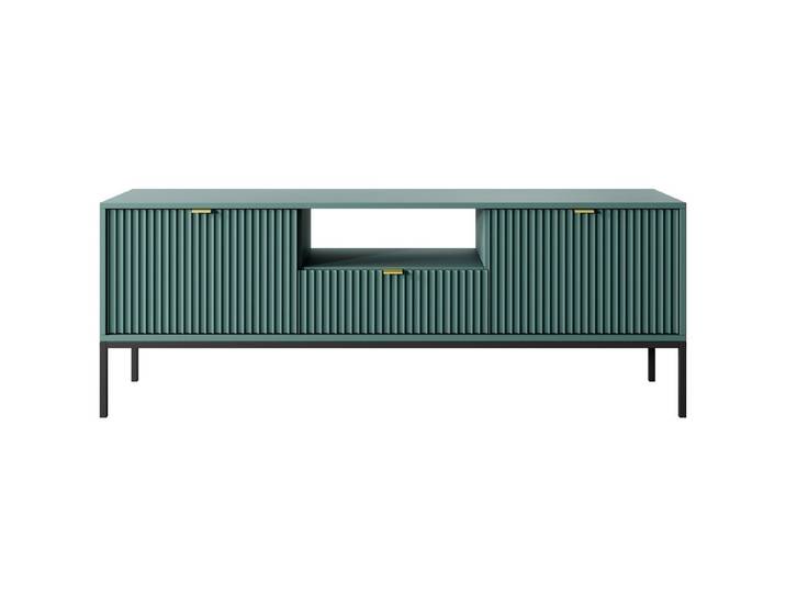 MOEBLO TV-Board Light RTV154 (Lowboard Fernsehtisch TV Bank TV Tisch Fernseher Tisch TV Möbel - RTV-Schrank, geriffelt, moderne), (HxBxT):56 x154x39 cm
