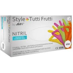Med-Comfort Style Tutti Frutti | Nitril Handschuhe | 96 Stück | 4 versch. Farben | Größe S | gelb