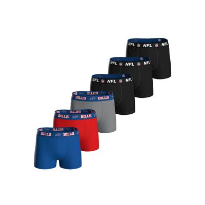 Boxershorts NFL "Boxershort NFL 6pk Boxers 6er Pack", Herren, Gr. L, bunt (buffalo bills, schwarz), Obermaterial: 95% Baumwolle CO. 5% Elasthan EL., Unterhosen