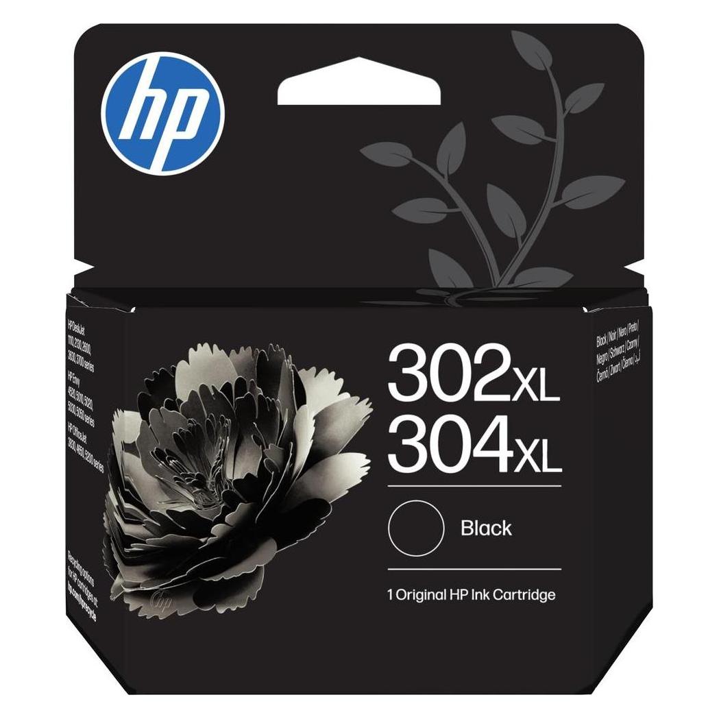 HP Hewlett-Packard 302XL/304XL Black Original Ink Crtg, 302XL/304XL (B7RT9AE#LS3)