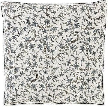 "Botanique Block Print Pillow Cover - Indigo 20"" x 20"" - Ballard Designs"