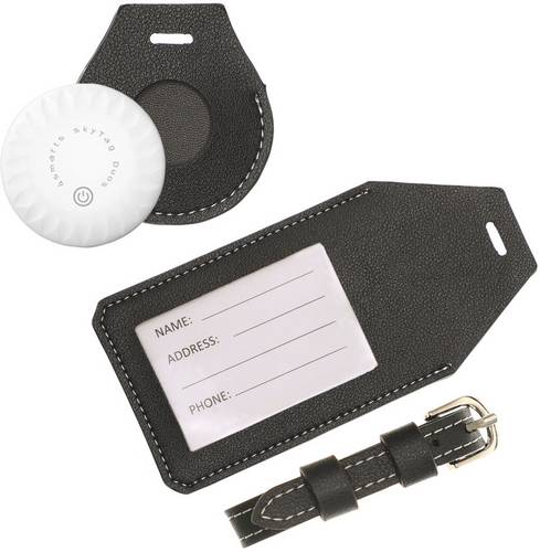 4Smarts SkyTag Duos + Suitcase-Tag Bluetooth-Tracker Weiß, Schwarz