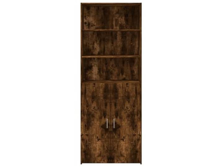KTHLBRH Anrichte Eiche Rauchgrau 80 x 42,5 x 185 cm Holz mehrschichtig Türen und Einlegeböden, einfache Reinigung, max. Belastung 100 kg, für Wohnzimmer, Schlafzimmer