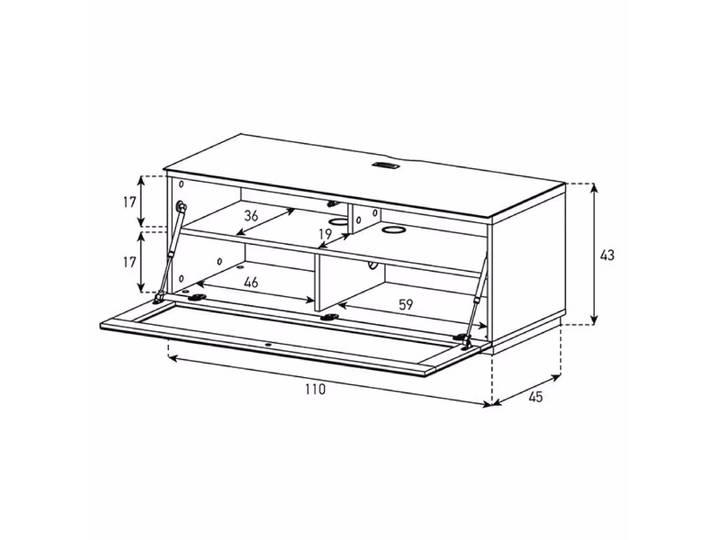 Balcar STA110I-BLK-BLK-BS TV-Möbel – TV Möbel – schwarz