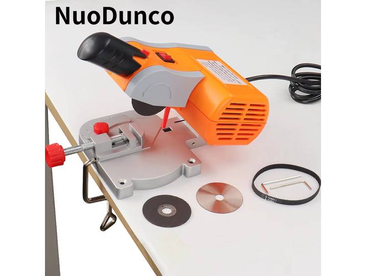 NuoDunco 2 0-45 ° Machine de découpe de Table banc Mini scie à onglet scie à découper bricolage scie à découper électrique pour le métal travail du bois plastique