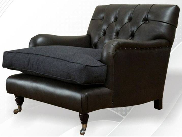 Xlmoebel Chesterfield-Sessel Luxuriöser Chesterfield-Sessel mit hochwertigem Lederbezug (Sessel), Hergestellt in Europa