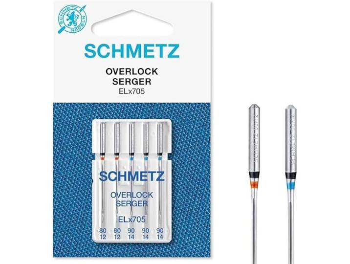 5 Aiguilles surjeteuse Schmetz Overlock ELx705 taille 80-90