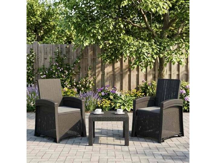 PHGTYUK Liegesessel Garten Rattan-Optik 2 STK Anthrazit PP 3-Fach Verstellbare Rückenlehne, Wetterbeständig, Stabil, Für Terrasse Balkon
