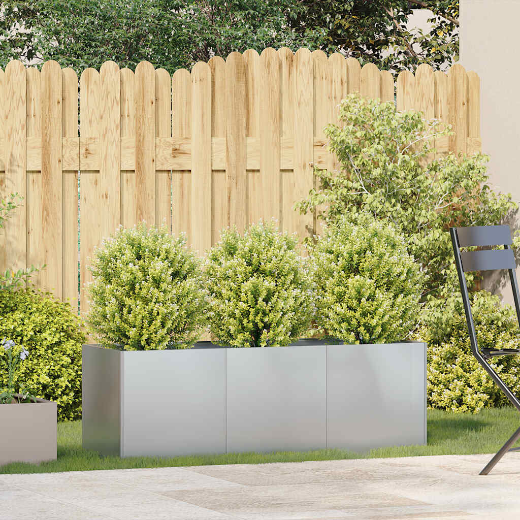 Rio Metal Planter Box Gray 15.75" H x 47.24" W x 15.75" D