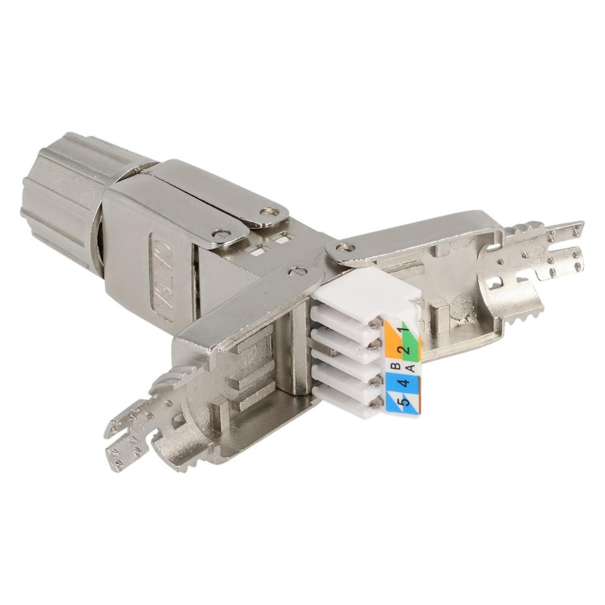 Delock Verbinder für Netzwerkkabel Cat.6A STP werkzeugfrei (86976)