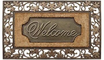 "A1 Home Collections Rubber Coir Dirt Trapper Heavy Weight 18""X30"" Welcome Doormat"