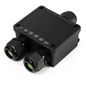McPower Abzweigdose 1300608, wasserdicht IP68 für außen, 123 x 82 mm, schwarz, aus Kunststoff, für Aufputz