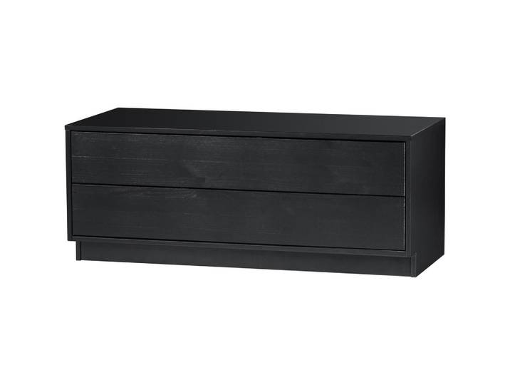 Livetastic Lowboard Finca, Schwarz, Holz, Kiefer, massiv, 100x40x40 cm, erweiterbar, in verschiedenen Größen erhältlich, Holzmöbel, Kleinmöbel Holz, Holzkommoden, Lowboards Holz