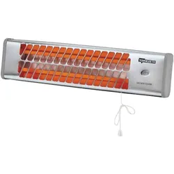 Termozeta Elektrische Heizung 1200W mit 3 Leistungsstufen Reflektorschuessel und Kippschutz Sicherheitssystem Weiss