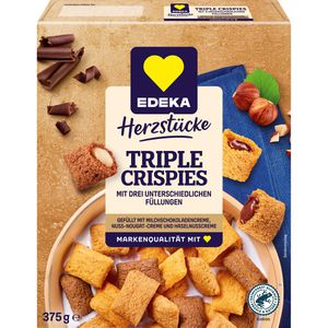 Edeka Cornflakes Herzstücke Triple Crispies, 375 g, mit 3 Füllungen, aus Getreide
