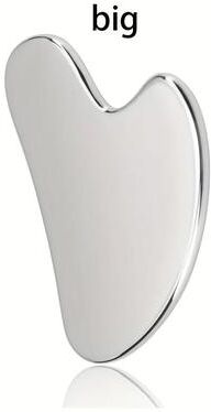 Uplift Picks Ice Face Roller And Stainless Steel Gua Sha Set silver