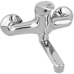 KFA, Duscharmatur + Badewannenarmatur, Bateria umywalkowa Jaspis ścienna chrom (540-810-00)