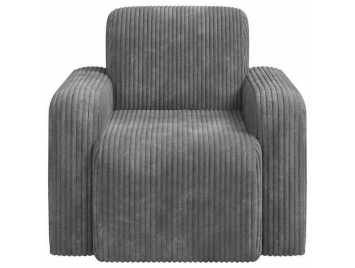 Fauteuil - - gris clair - velours - 88x90x77 cm - Avec accoudoirs - Avec dossier - Charge maximale 110 kg 41210