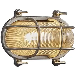 Nordlux Außenwandleuchte HELFORD, E27, IP64, Glas matt, Nickel NORD-49031055