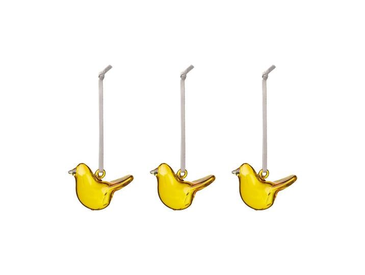 Iittala Oiseau en verre Iittala Jaune, mini, lot de 3