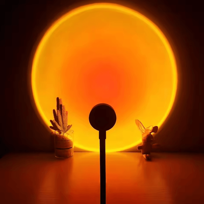 Inspire Curations USB Sunset Projection Lamp LED Ambient Light For Bedroom & Home Decor sunset Yellow