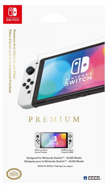 Hori NSW-809U Schermbeschermer voor Nintendo Switch OLED, Transparant, Krasbestendig