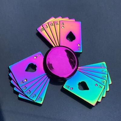 Inspired Living Rainbow Metal Fidget Spinner For Stress Relief, High Speed Finger Spinner 41