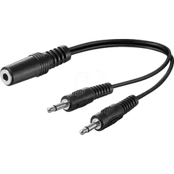GOOBAY 50472 - Adapter Klinke, Stereo Buchse / 2x Mono-Stecker