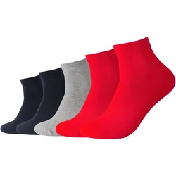 5er Pack camano Red Classics Quarter Socken 3500 - true red 35-38