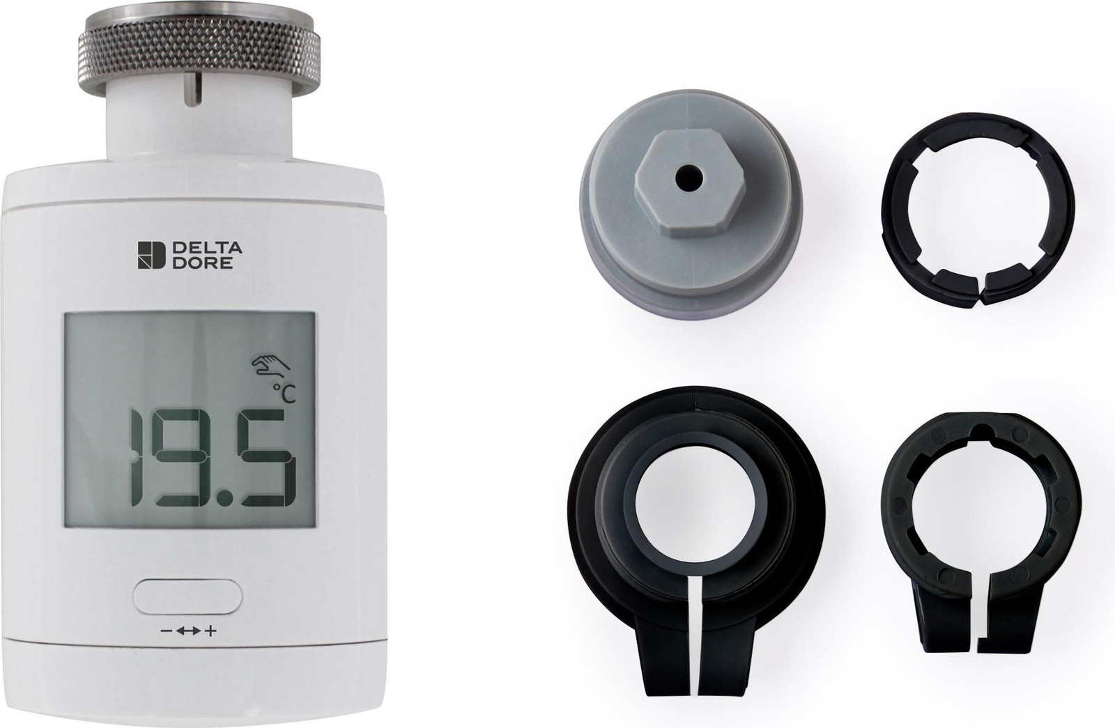 Delta Dore Thermostaatkop TRV 1.0 met adapter, slimme programmeerbare verwarming met spraakbesturing