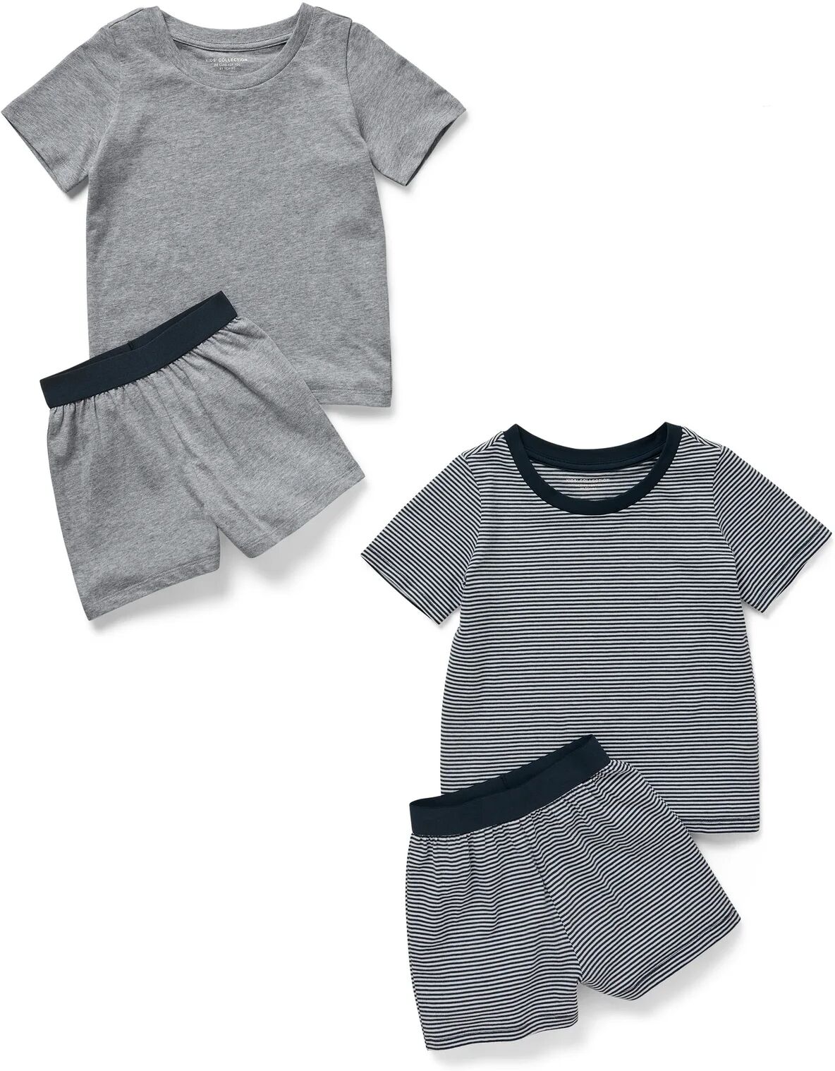 Tchibo - 2 Kinder-Pyjamas - Kinder - Gr. 110/116 - weiss/gestreift