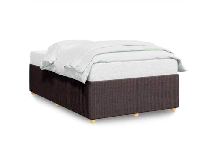 PUGYNBK Bettgestell 120 x 200 cm, ohne Matratze, Dunkelbraun Weiches Polyestergewebe, Lattenrost mit Lamellen, robuste Füße, stabil und fest